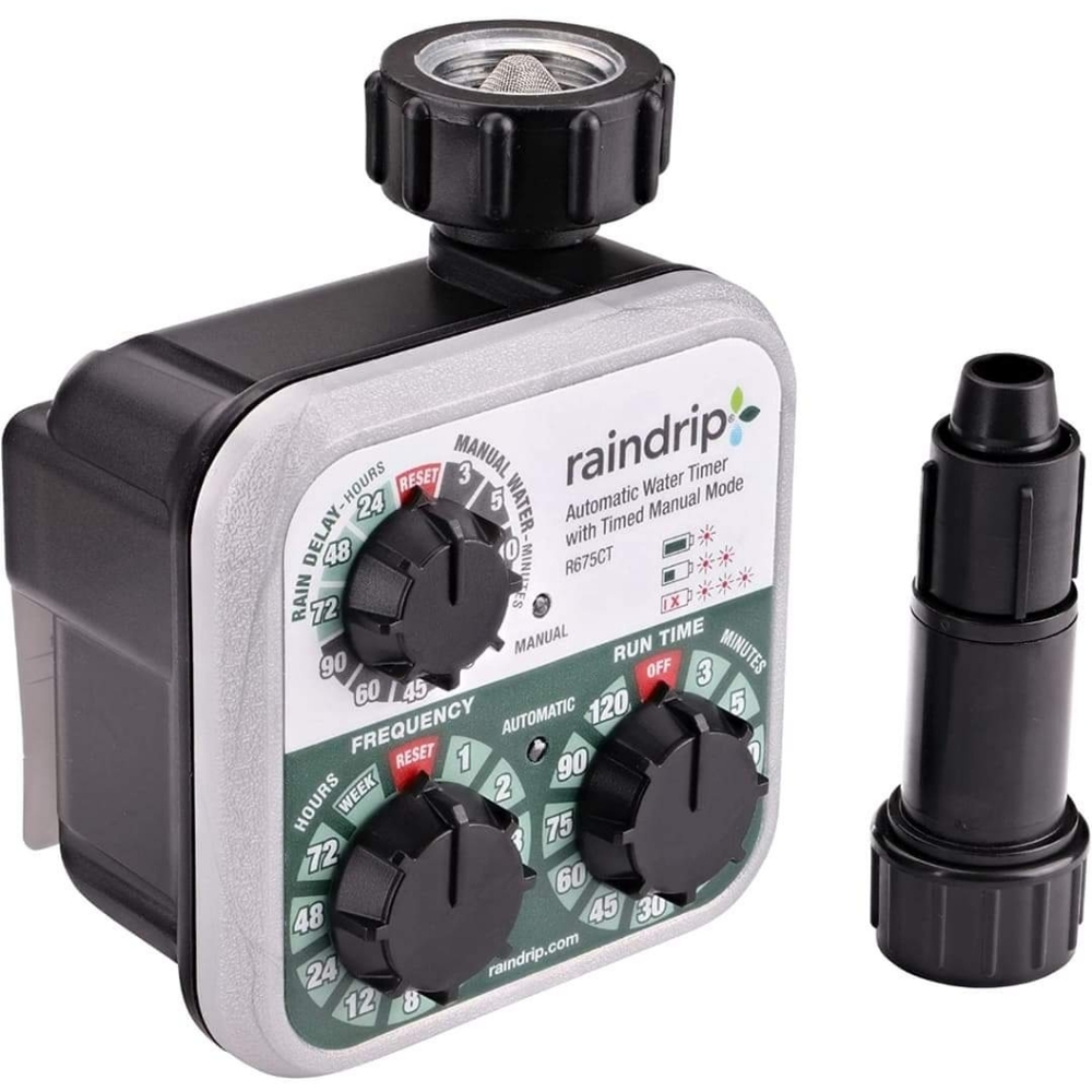 Raindrip R675CT Analog 3-Dial Water Timer, Multi